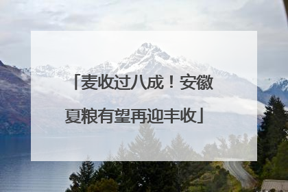 麦收过八成！安徽夏粮有望再迎丰收