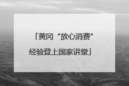 黄冈“放心消费”经验登上国家讲堂