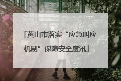 黄山市落实“应急叫应机制”保障安全度汛