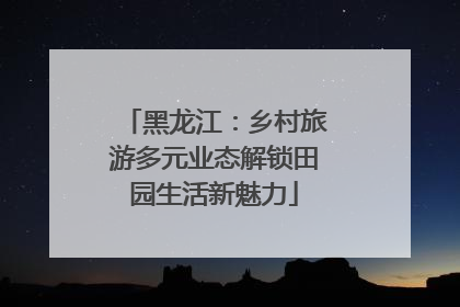 黑龙江：乡村旅游多元业态解锁田园生活新魅力