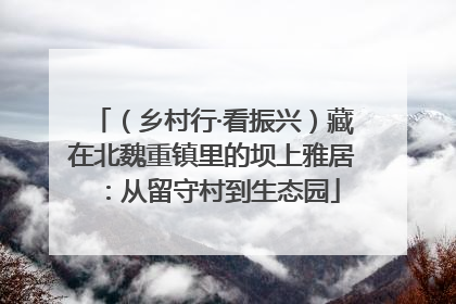 （乡村行·看振兴）藏在北魏重镇里的坝上雅居：从留守村到生态园