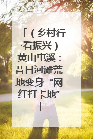 （乡村行·看振兴）黄山屯溪：昔日河滩荒地变身“网红打卡地”