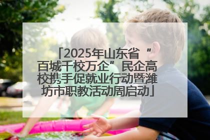2025年山东省“百城千校万企”民企高校携手促就业行动暨潍坊市职教活动周启动