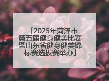 2025年菏泽市第五届健身健美比赛暨山东省健身健美锦标赛选拔赛举办
