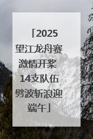 2025望江龙舟赛激情开桨 14支队伍劈波斩浪迎端午