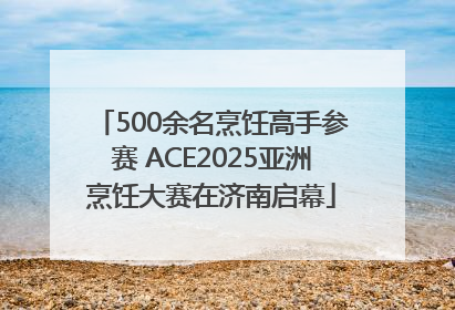 500余名烹饪高手参赛 ACE2025亚洲烹饪大赛在济南启幕