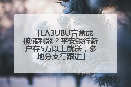 LABUBU盲盒成揽储利器？平安银行新户存5万以上就送，多地分支行跟进